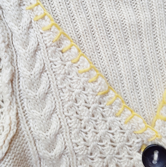 Free People Peplum Chunky Oversized Button Cardigan - Picture 4 of 6